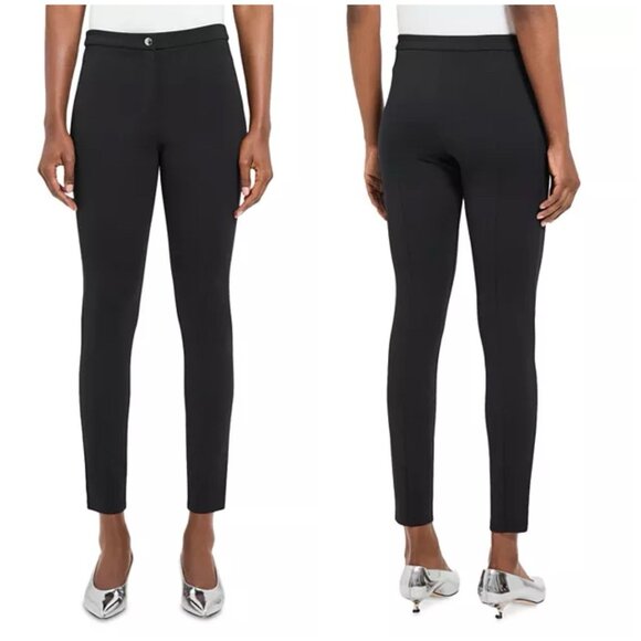 Theory Skinny-Leg Cropped Classic Suiting Pants Women’s Viscose Black 00 XXS - Picture 1 of 9